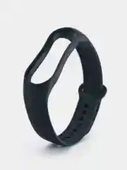 Черный силиконовый ремешок для Xiaomi Mi Band 5/6/7 ксяоми ми бэнд