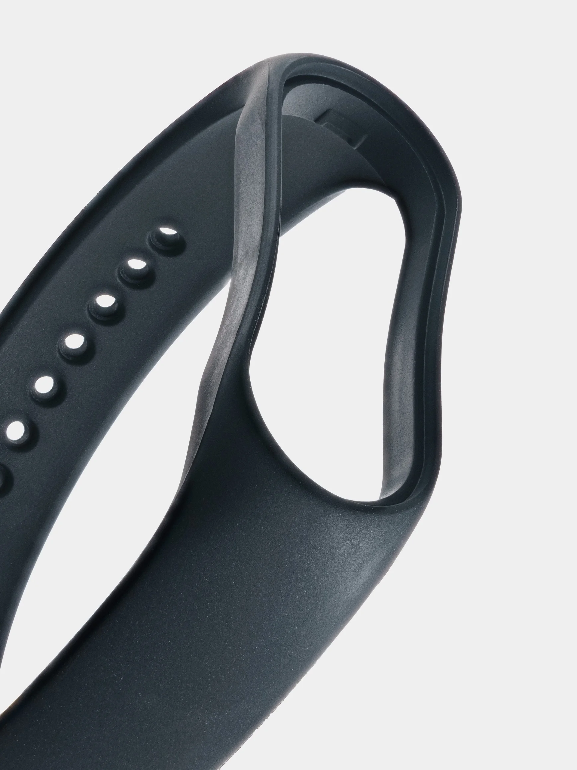 Черный силиконовый ремешок для Xiaomi Mi Band 5/6/7 ксяоми ми бэнд
