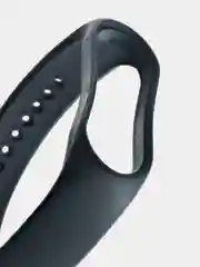Черный силиконовый ремешок для Xiaomi Mi Band 5/6/7 ксяоми ми бэнд