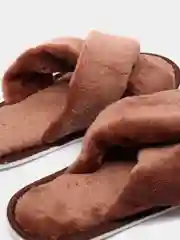 Шоколадный тапочки домашние женские, ЖВК/латте