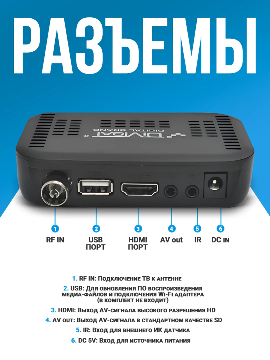 Приставка для цифрового тв DIVISAT 5201 (DVB-T/T2/C)