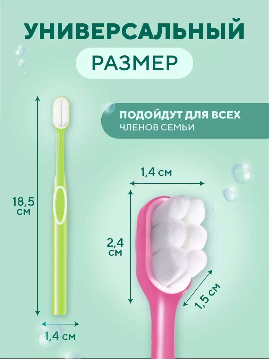 Розовый зубная щетка мягкая для чувствительных десен, 2 шт