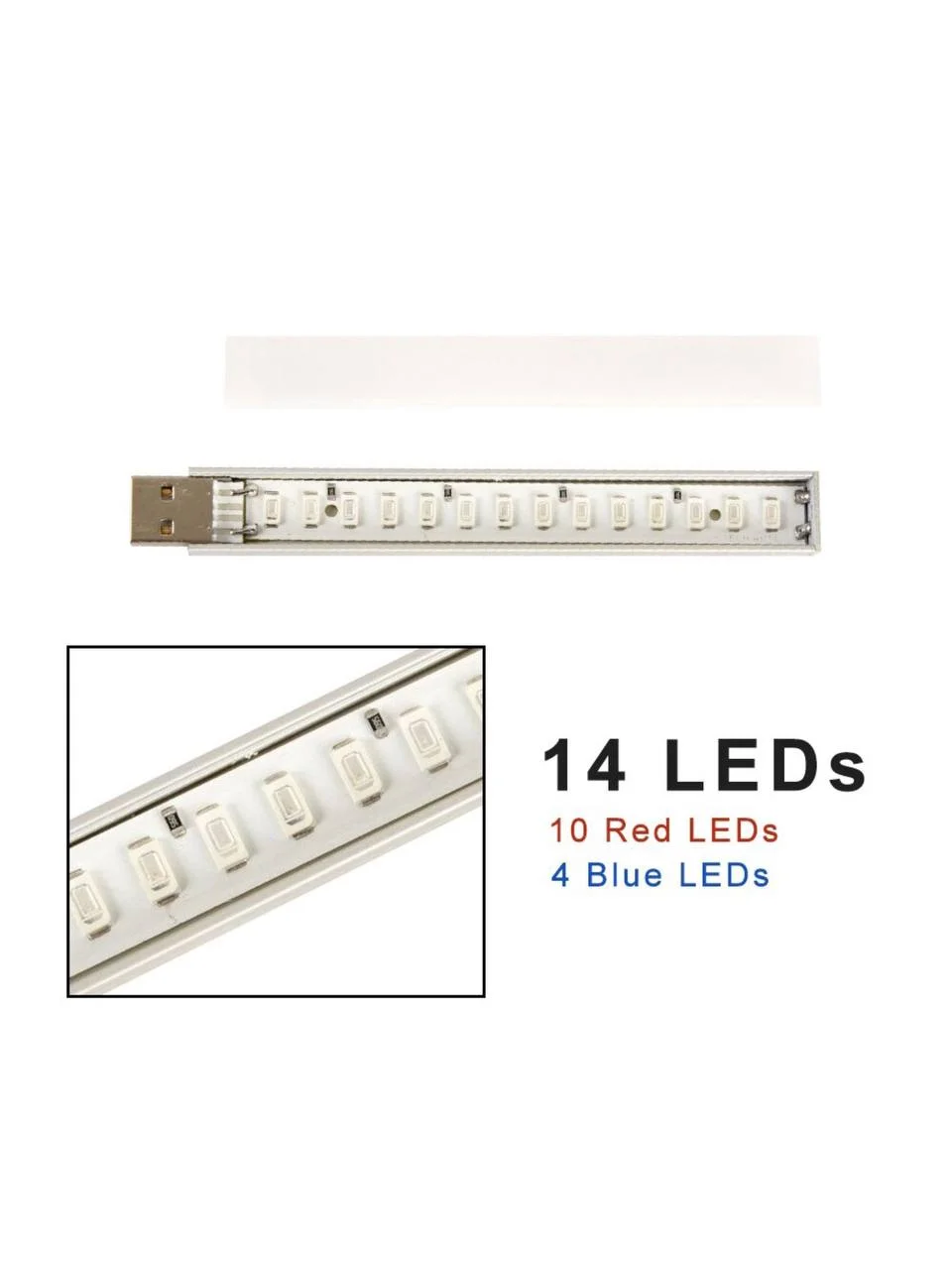 Фитолампа для растений, фитолампа, фитолампа для расады, LED, светодиодная, USB, 3 Вт