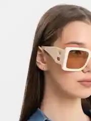 Кремовый женские солнцезащитные очки, квадратные