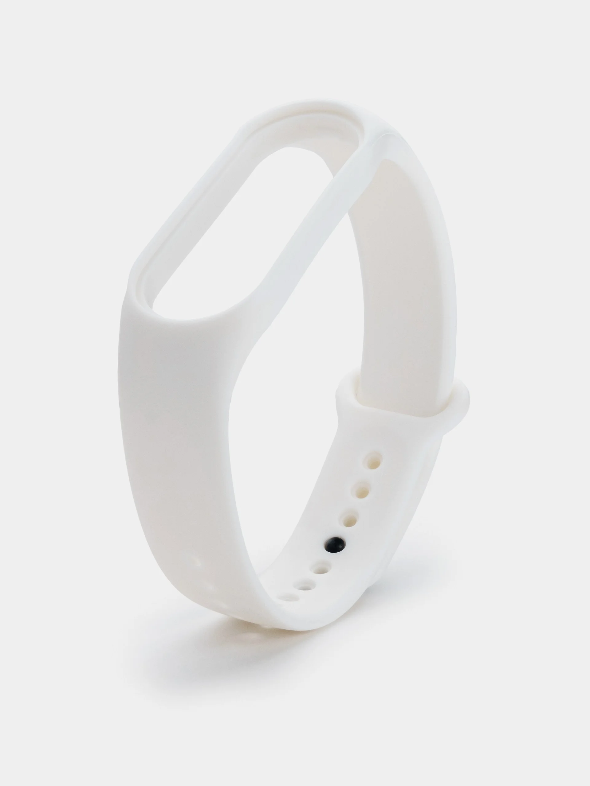 Белый силиконовый ремешок для Xiaomi Mi Band 5/6/7 ксяоми ми бэнд