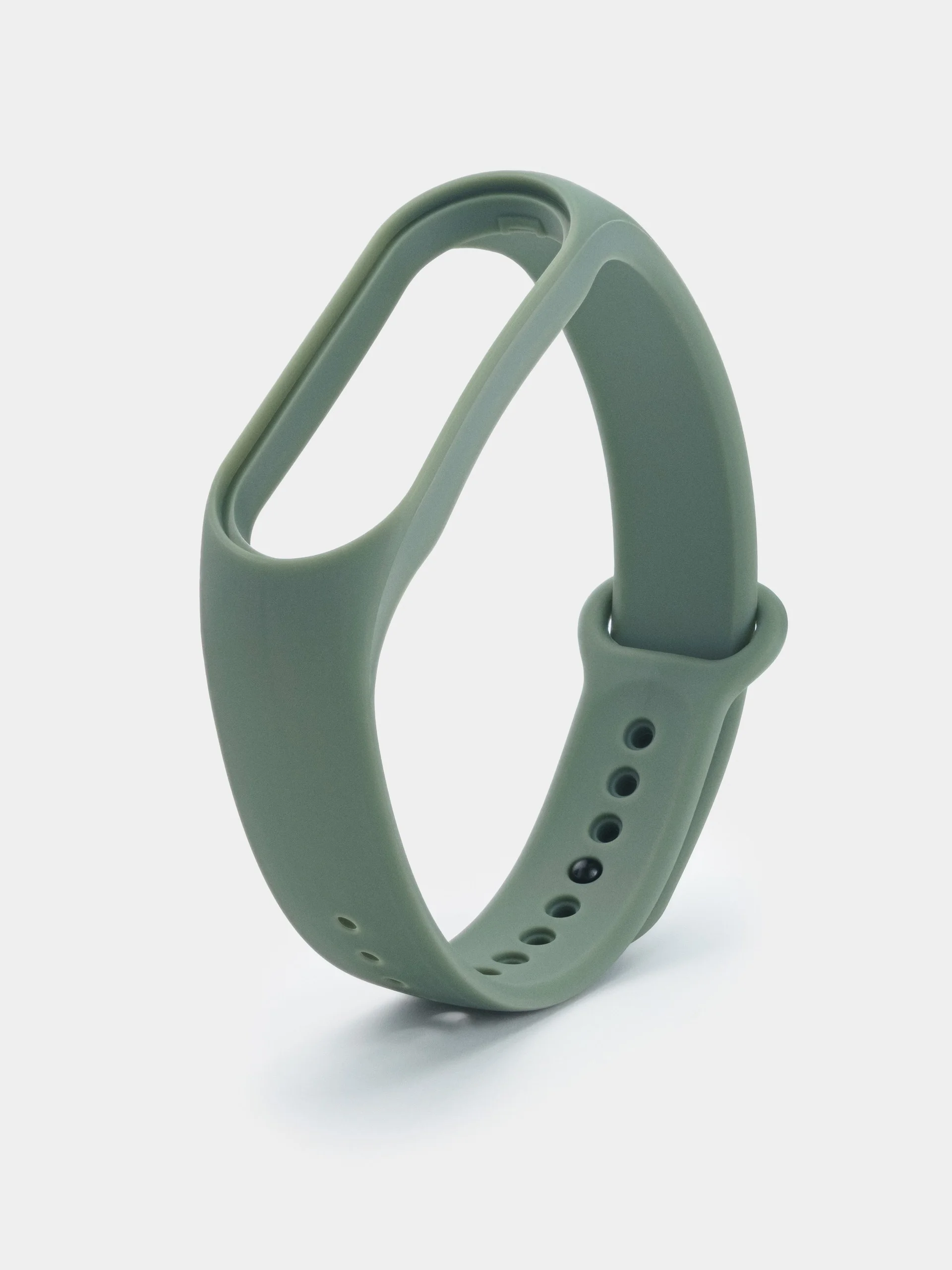Зелёный хаки силиконовый ремешок для Xiaomi Mi Band 5/6/7 ксяоми ми бэнд