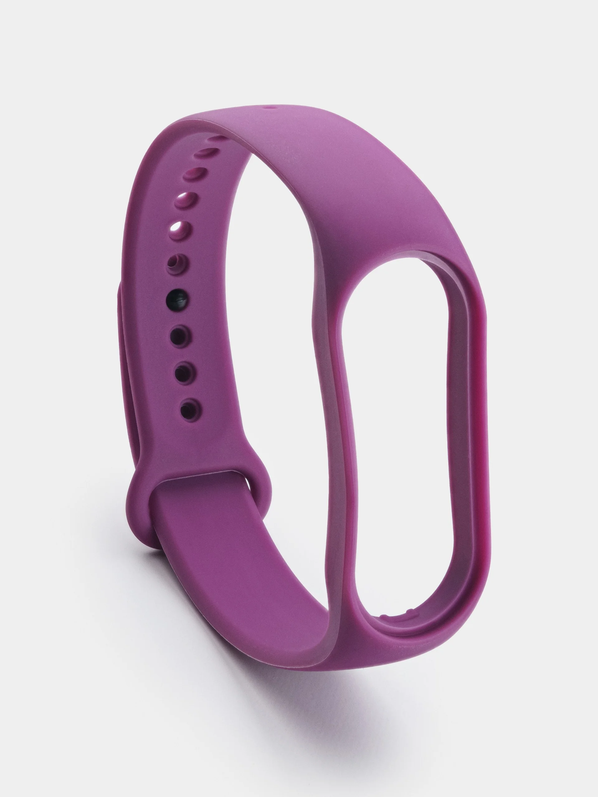 Фиолетовый силиконовый ремешок для Xiaomi Mi Band 5/6/7 ксяоми ми бэнд