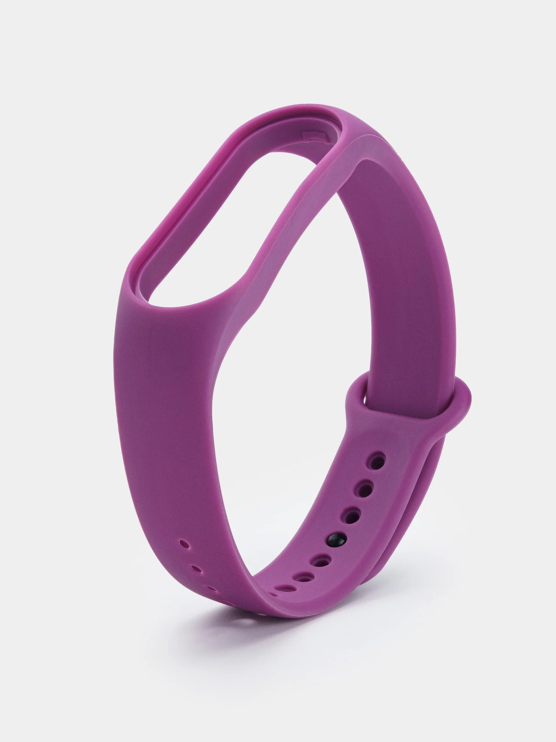 Фиолетовый силиконовый ремешок для Xiaomi Mi Band 5/6/7 ксяоми ми бэнд