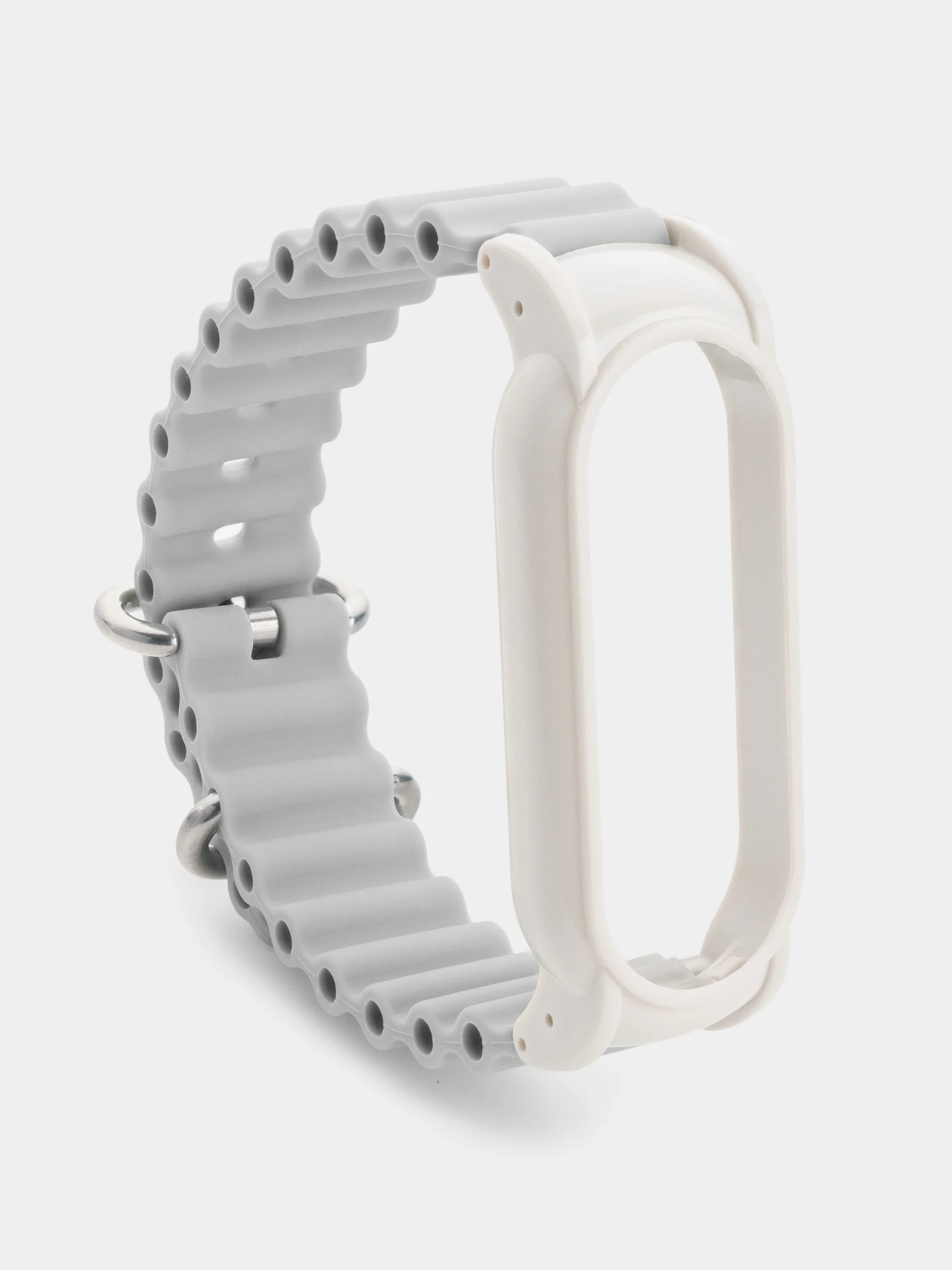 Серый силиконовый ремешок для Xiaomi Mi Band 3 / 4 / 5 / 6