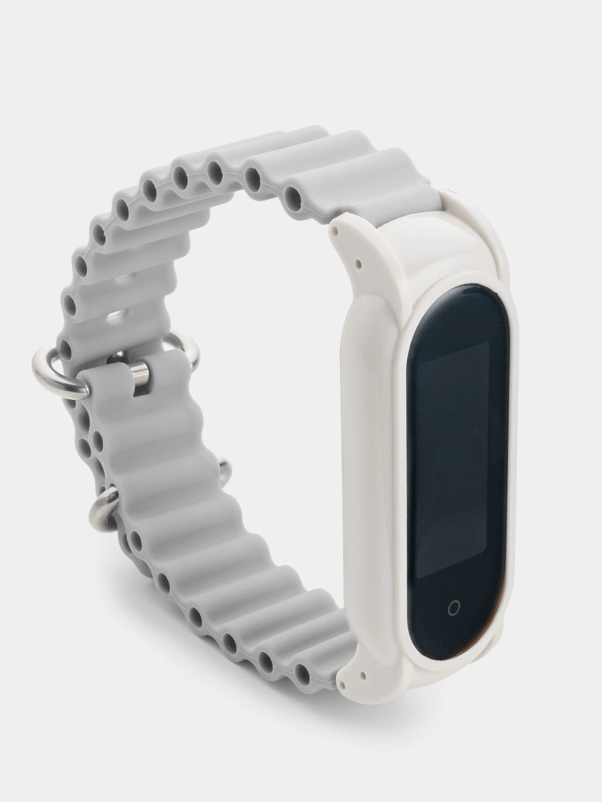 Серый силиконовый ремешок для Xiaomi Mi Band 3 / 4 / 5 / 6