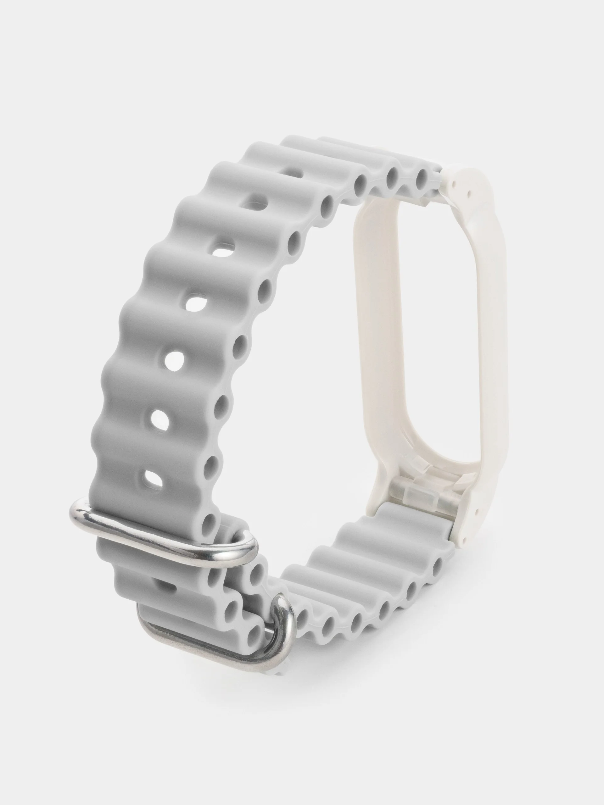 Серый силиконовый ремешок для Xiaomi Mi Band 3 / 4 / 5 / 6