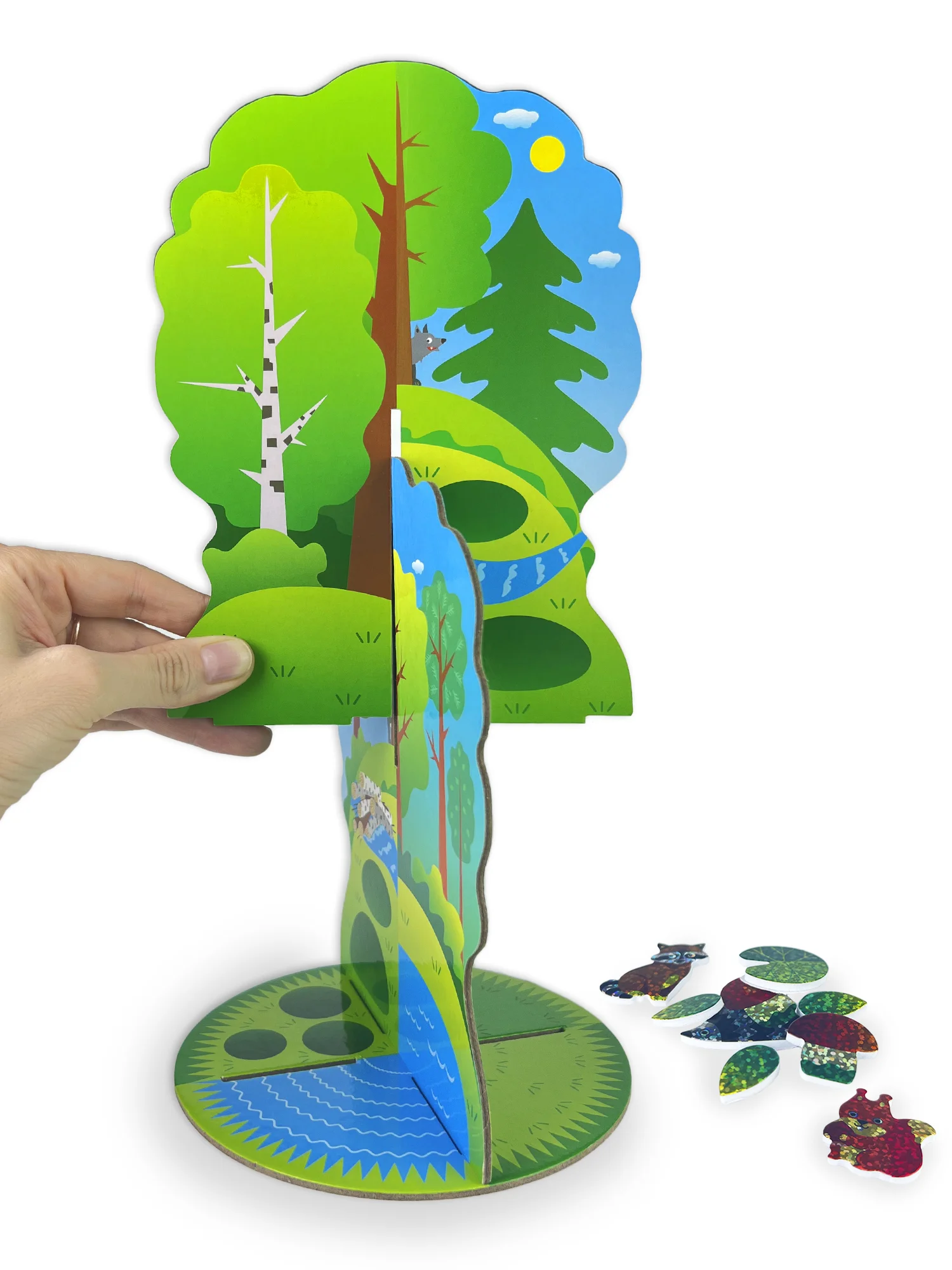 Мягкая картинка, 3D игрушка "Времена года. Сезонное дерево", Дрофа-Медиа