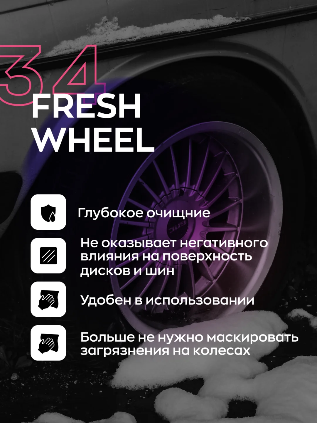 Очиститель дисков шин Smart Open 34 Fresh Wheel 0.5л