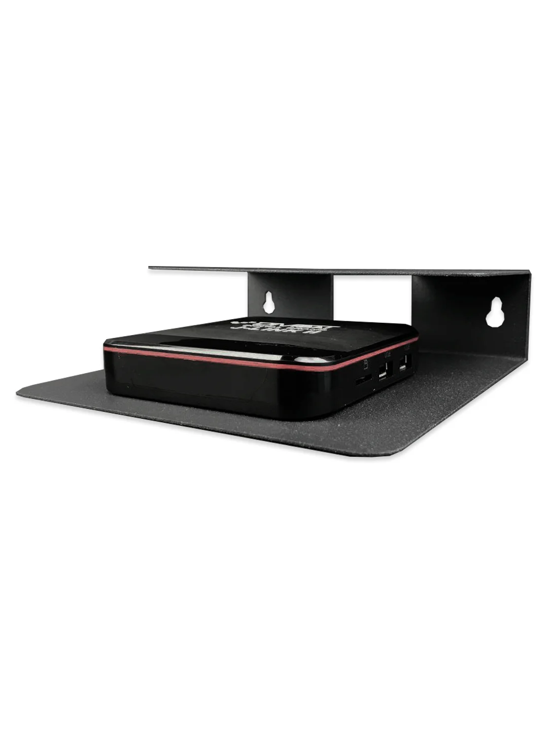 Полка кронштейн для тв приставки, роутера, пульта SANTRIN WALL SHELF-S стальная, черная