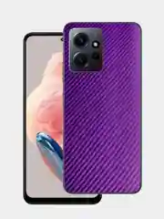 Фиолетовый защитная пленка для Xiaomi Redmi Note 12 4G под карбон на заднюю часть,под кожу на зад