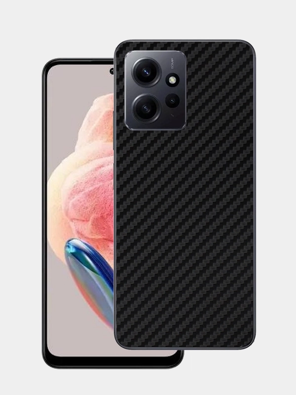 Защитная пленка для Xiaomi Redmi Note 12 4G под карбон на заднюю часть,под кожу на зад