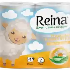 Желтый туалетная бумага Reina Classic, 12 рулонов, 2 слоя, туалетная бумага, реина, 2 слоя