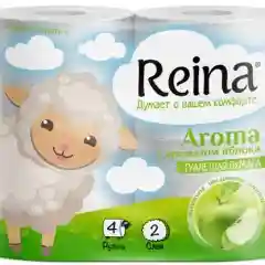 Зеленый туалетная бумага Reina Classic, 12 рулонов, 2 слоя, туалетная бумага, реина, 2 слоя