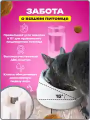 Фиолетовый миска для животных, с автоматической поилкой
