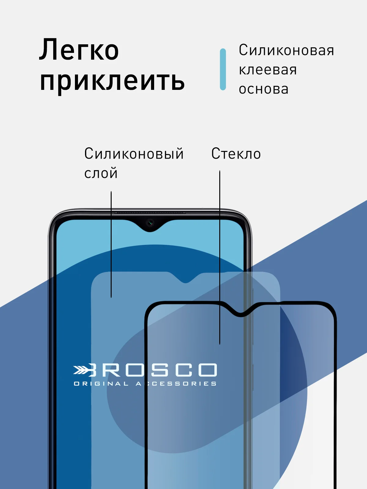Стекло для Xiaomi Redmi Note 8 Pro защитное ROSCO олеофобное с рамкой, матовое, антишпион