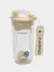 Светло-жёлтый шейкер спортивный Casno, 400 мл с венчиком / Спортивная бутылка для напитков