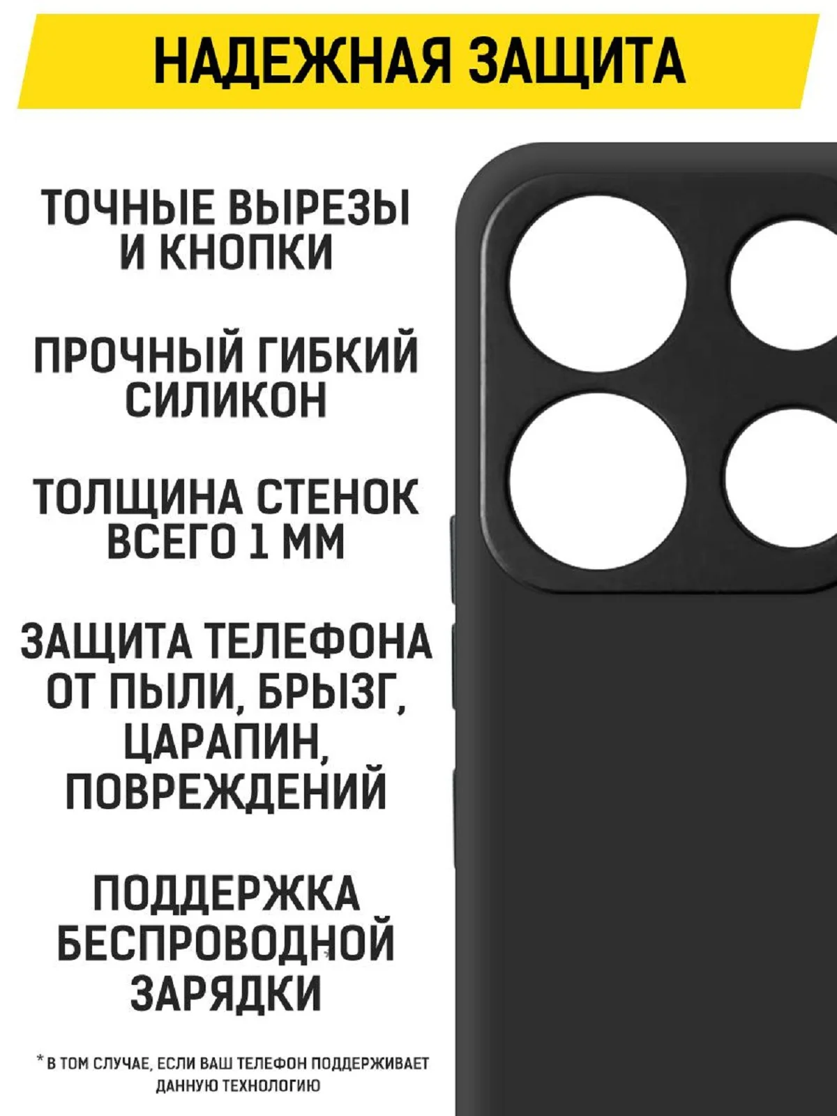 Чехол-накладка Krutoff Soft Case для ITEL A60/ A60s черный