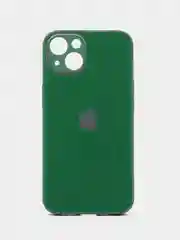 Голубой чехол для айфон со стеклянной панелью iPhone 11, 12, 13, 14, Pro, 12 Pro Max, 14 Pro