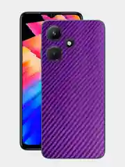 Фиолетовый защитная пленка для Infinix Hot 30i под карбон на заднюю часть,под кожу на зад, крышку
