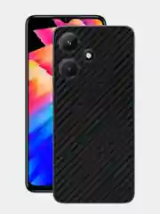 Черный защитная пленка для Infinix Hot 30i под карбон на заднюю часть,под кожу на зад, крышку