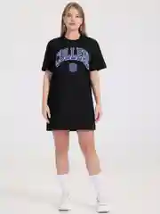 Угольный платье-футболка Oversize, ультракороткое