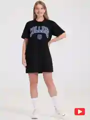 Угольный платье-футболка Oversize, ультракороткое