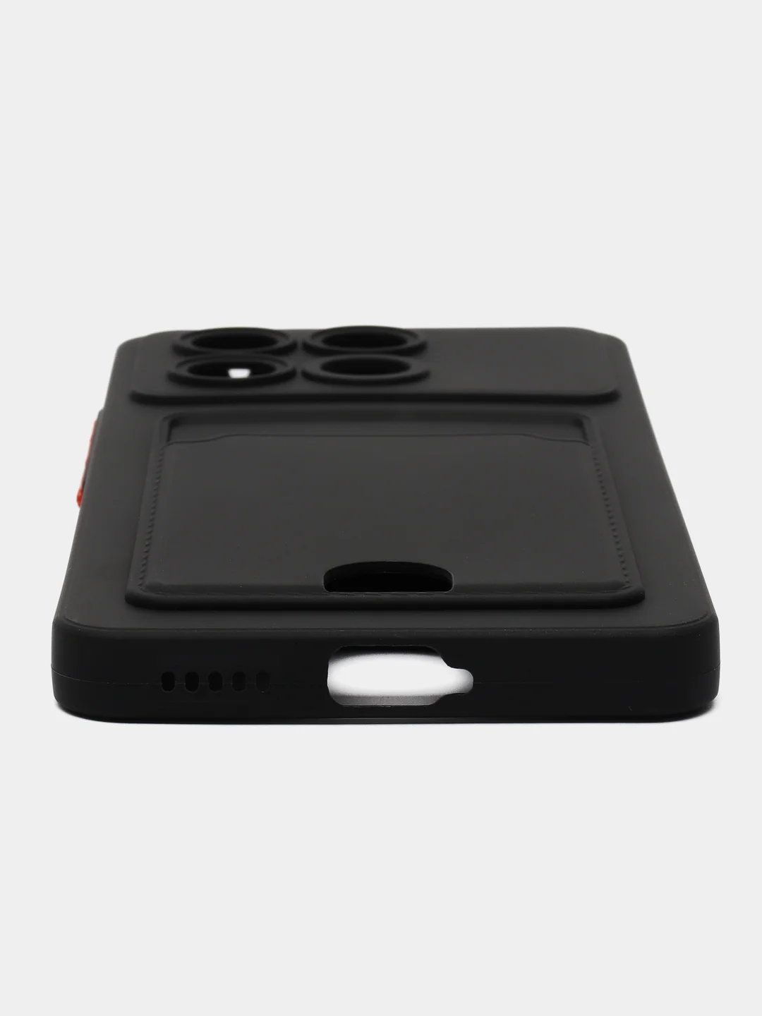 Черный чехол для Xiaomi Poco X6 Pro (Сяоми Поко Х6 Про), с карманом для карт
