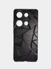 Тёмно-серый чехол Xiaomi Redmi Note 13 Pro 4G / Poco M6 Pro 4G с принтом с рисунком Нот 13 Про 4 Джи