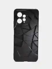 Тёмно-серый чехол для Xiaomi Redmi Note 12 4G  с принтом, с рисунком (Редми Нот 12 4 Джи)
