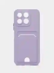 Сиреневый чехол для Honor X8B (Хонор Икс 8 Б), с карманом для карт