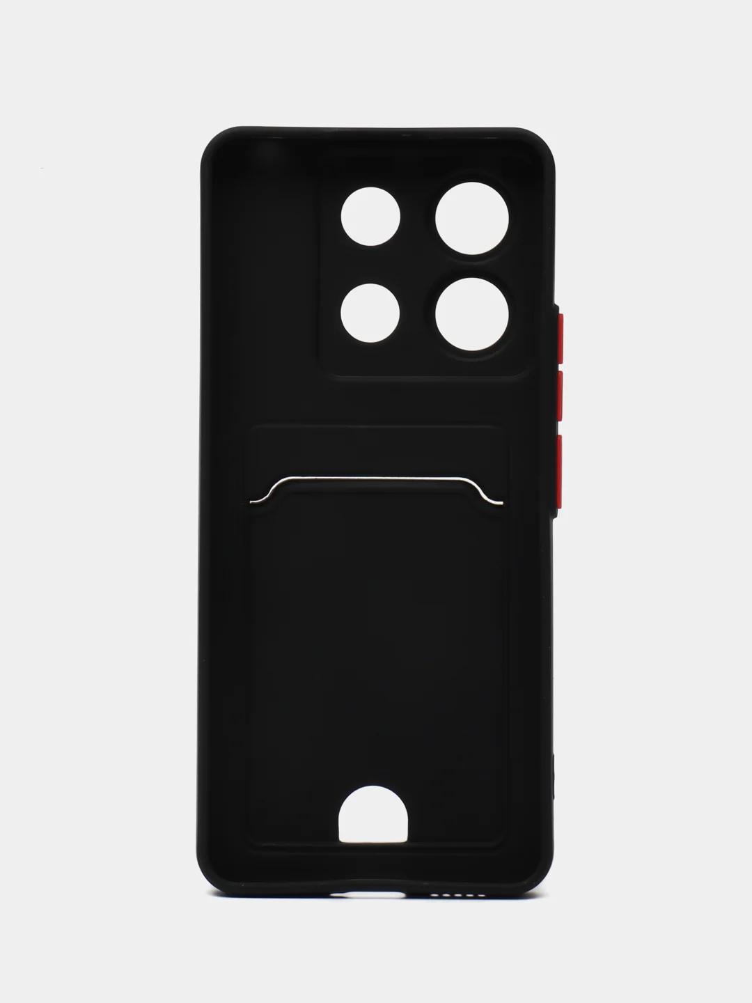 Черный чехол для Xiaomi Poco X6 (Сяоми Поко Х6) с карманом для карт