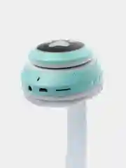 Бирюзовый беспроводные детские Bluetooth наушники "Cat STN 28", на русском языке, с кошачьими ушками