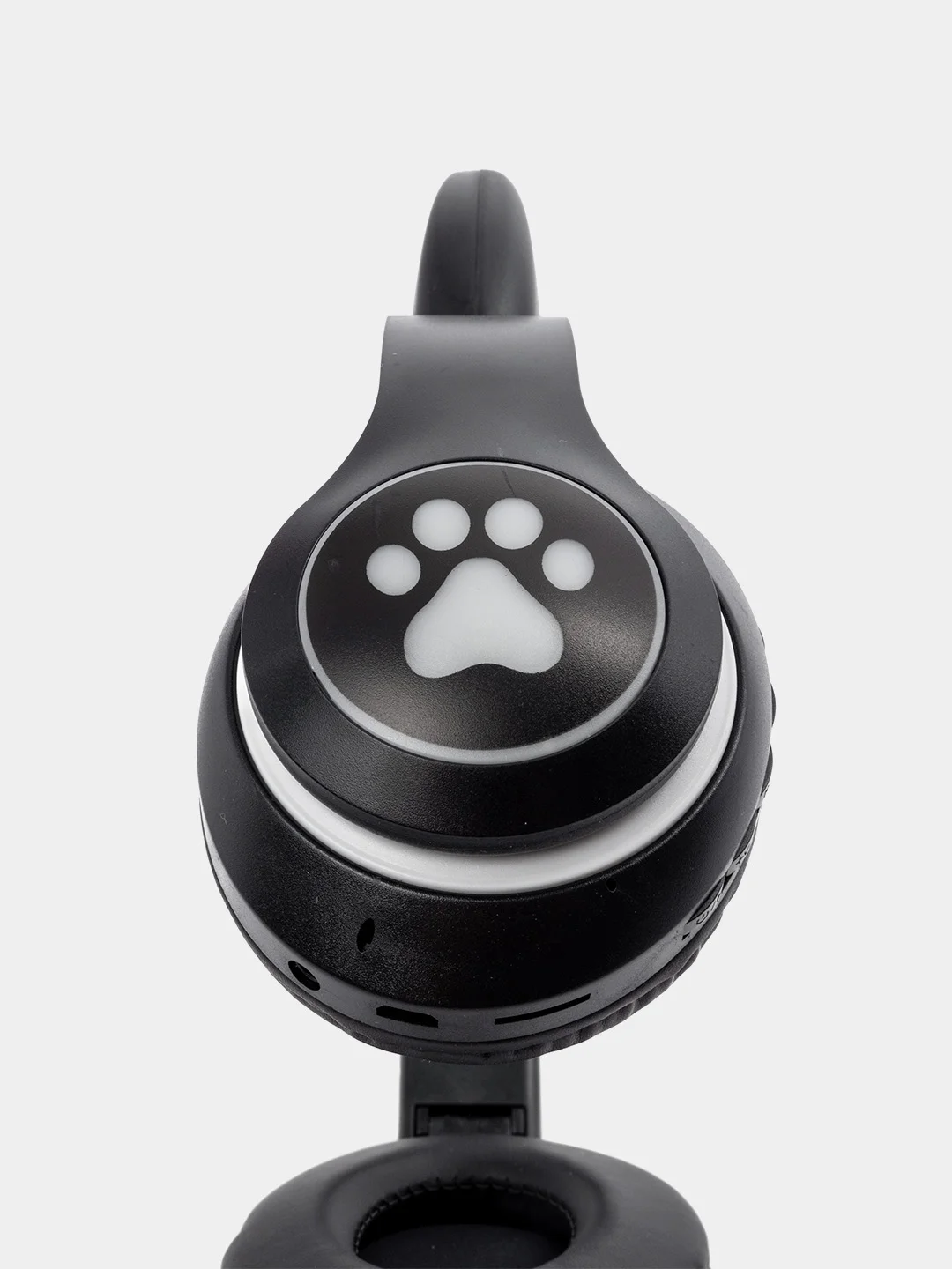Черный беспроводные детские Bluetooth наушники "Cat STN 28", на русском языке, с кошачьими ушками