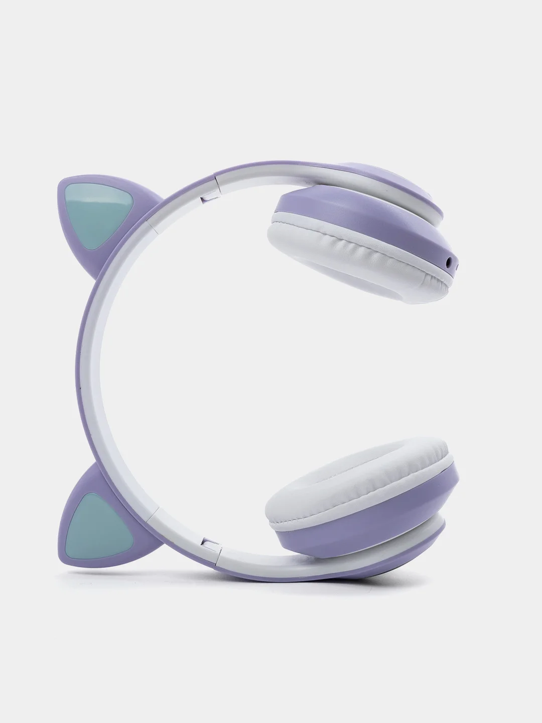 Фиолетовый беспроводные детские Bluetooth наушники "Cat STN 28", на русском языке, с кошачьими ушками