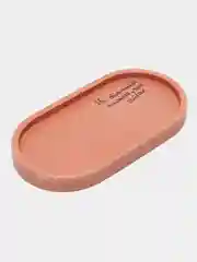 Коралловый меланж подставка-поднос для свечей и украшений, из гипса