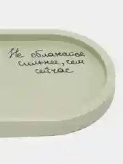 Мятный подставка-поднос для свечей и украшений, из гипса