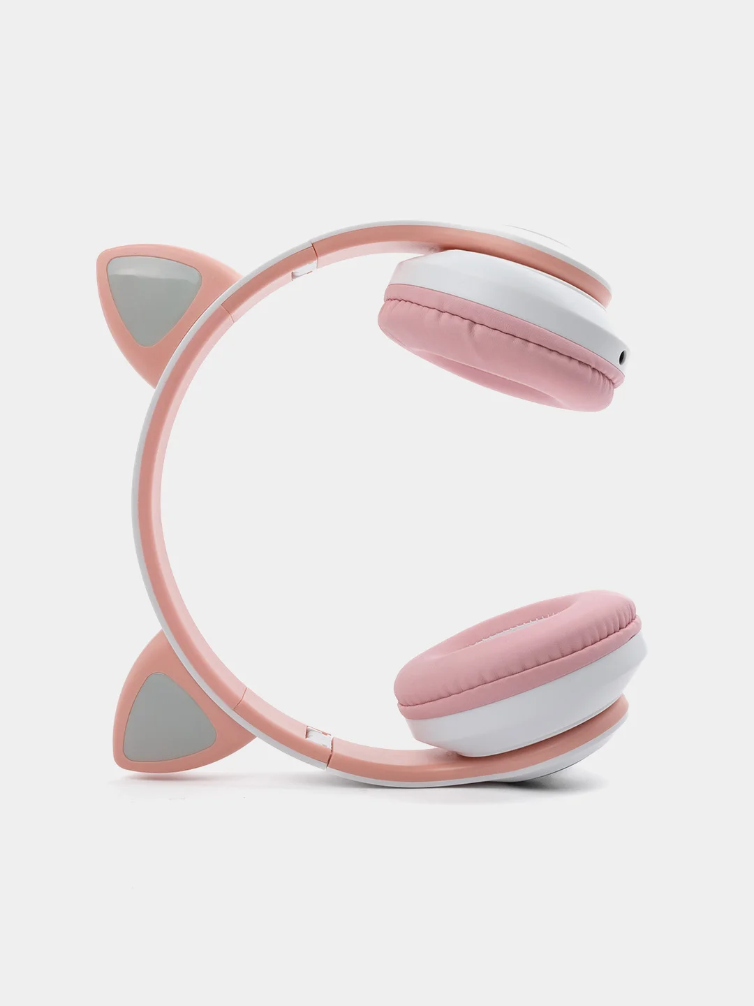 Розовый беспроводные детские Bluetooth наушники "Cat STN 28", на русском языке, с кошачьими ушками