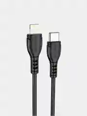 Черный кабель USB-C Apple iPhone Lightning Borofone BX51 PD быстрая зарядка для айфона iphone
