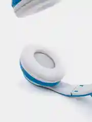 Синий беспроводные детские Bluetooth наушники "Cat STN 28", на русском языке, с кошачьими ушками