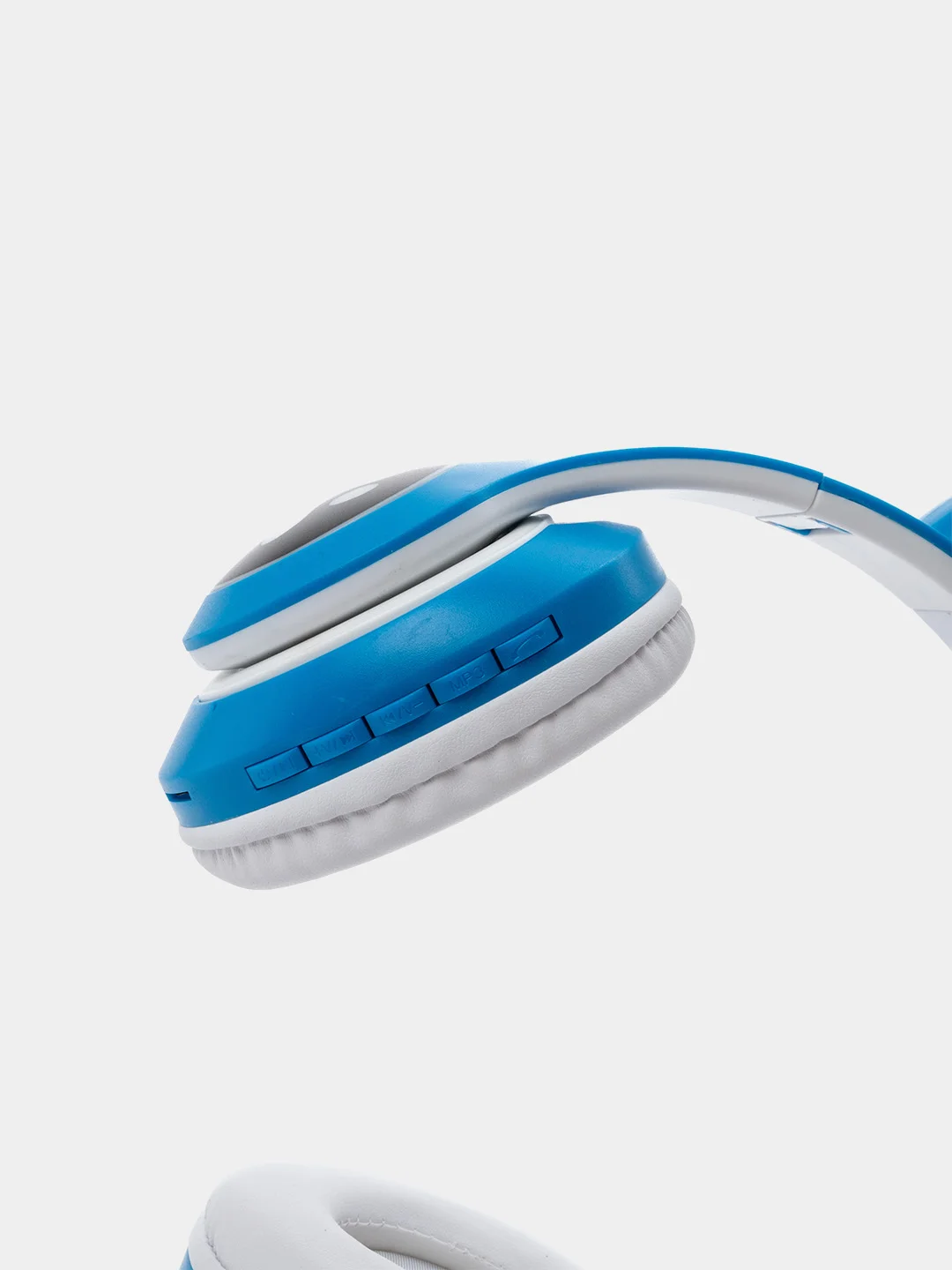 Синий беспроводные детские Bluetooth наушники "Cat STN 28", на русском языке, с кошачьими ушками