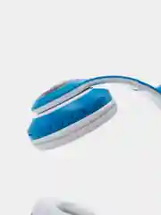 Синий беспроводные детские Bluetooth наушники "Cat STN 28", на русском языке, с кошачьими ушками