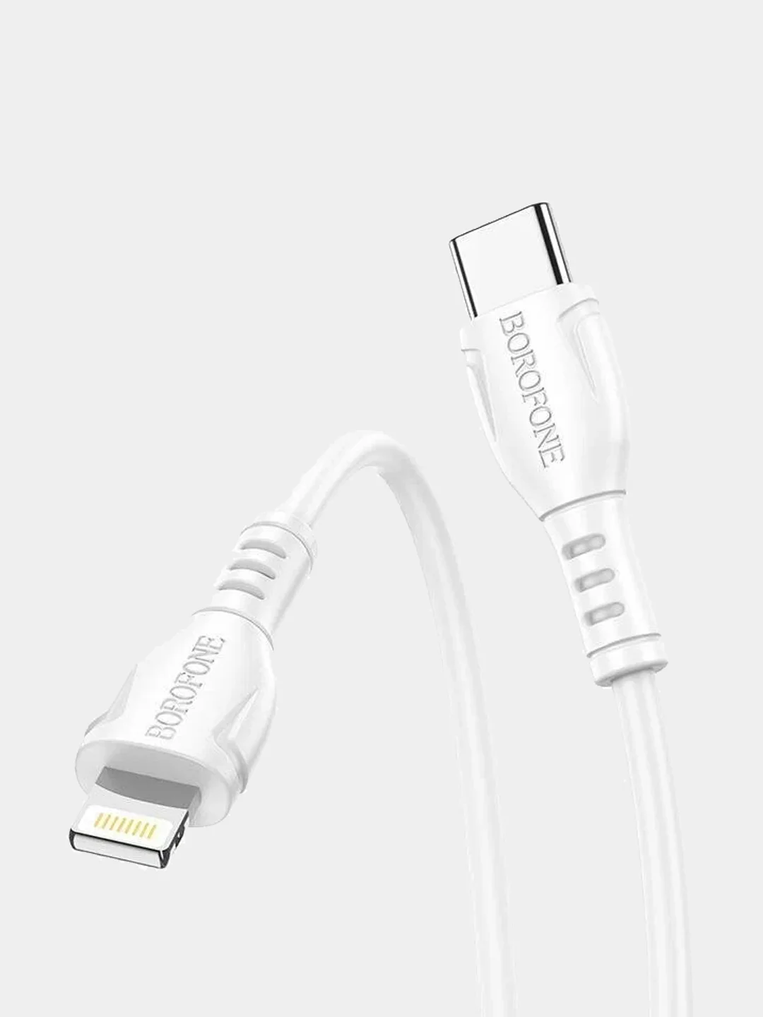 Белый кабель USB-C Apple iPhone Lightning Borofone BX51 PD быстрая зарядка для айфона iphone