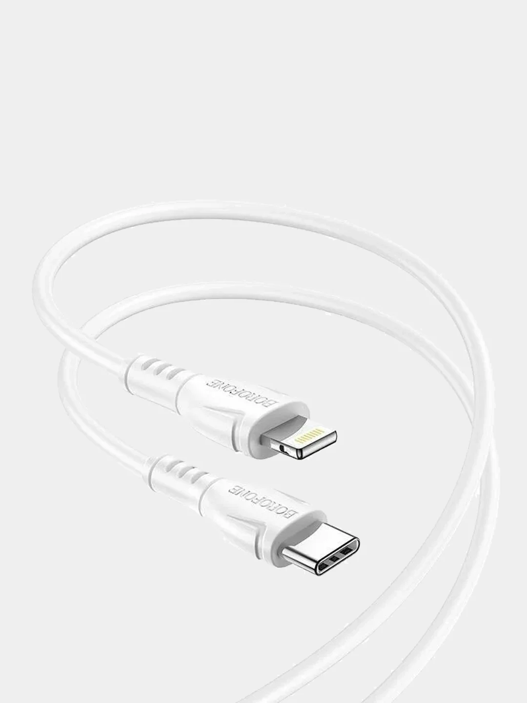 Белый кабель USB-C Apple iPhone Lightning Borofone BX51 PD быстрая зарядка для айфона iphone