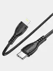 Белый кабель USB-C Apple iPhone Lightning Borofone BX51 PD быстрая зарядка для айфона iphone