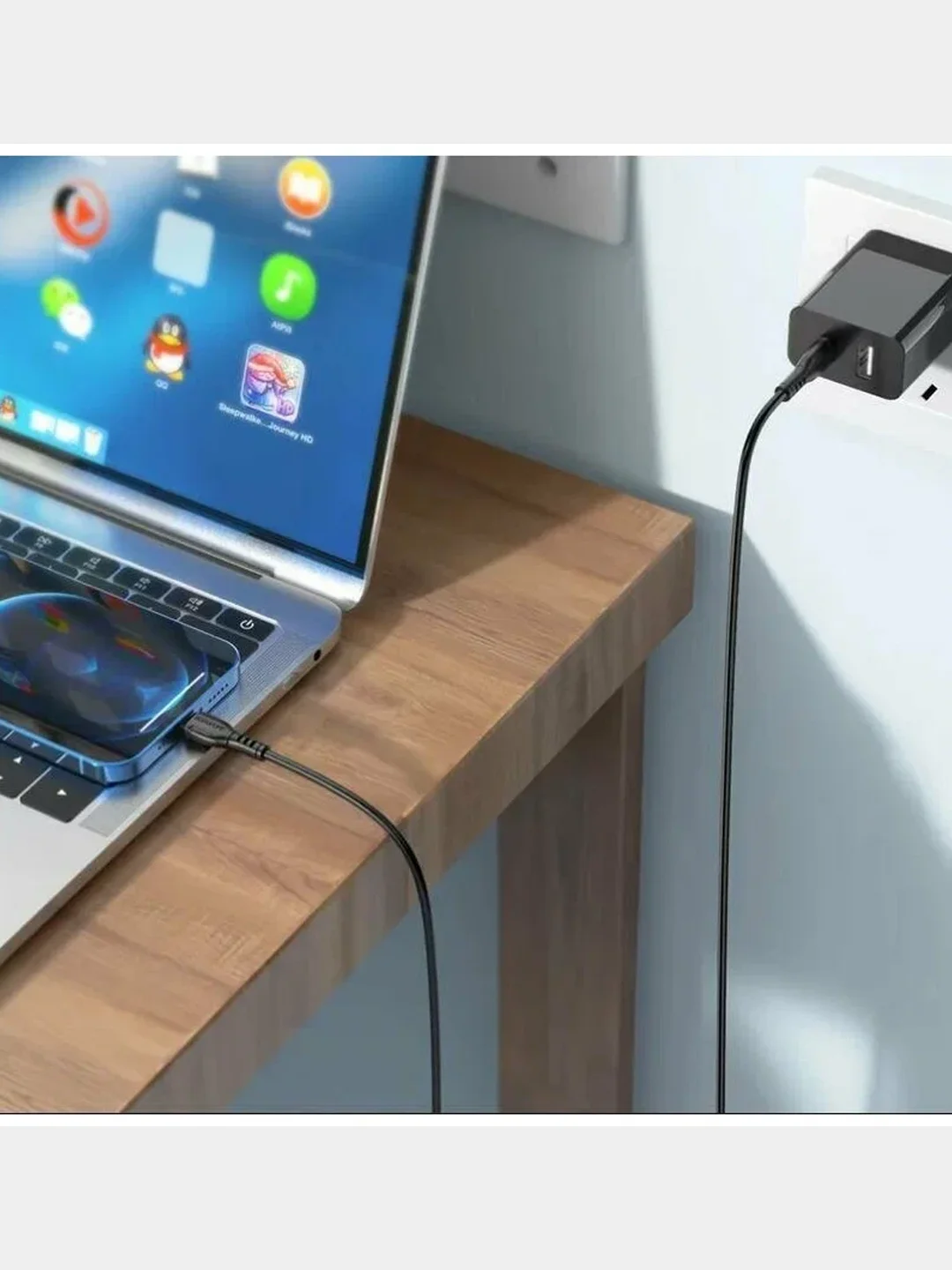 Белый кабель USB-C Apple iPhone Lightning Borofone BX51 PD быстрая зарядка для айфона iphone